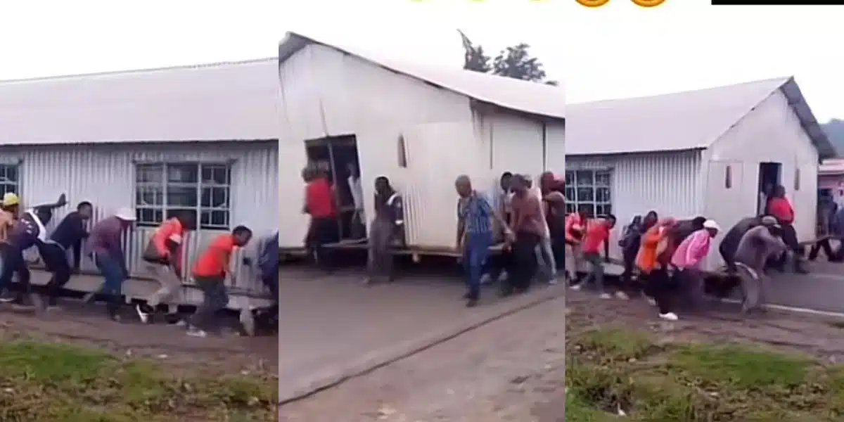 Church members lifts church from pastor’s home after his wife refused to serve them tea – VIDEO