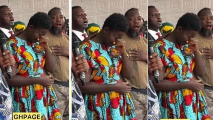 Emotional video of Afua Aduonum weeping after unofficially breaking Sing-A-Thon record goes viral