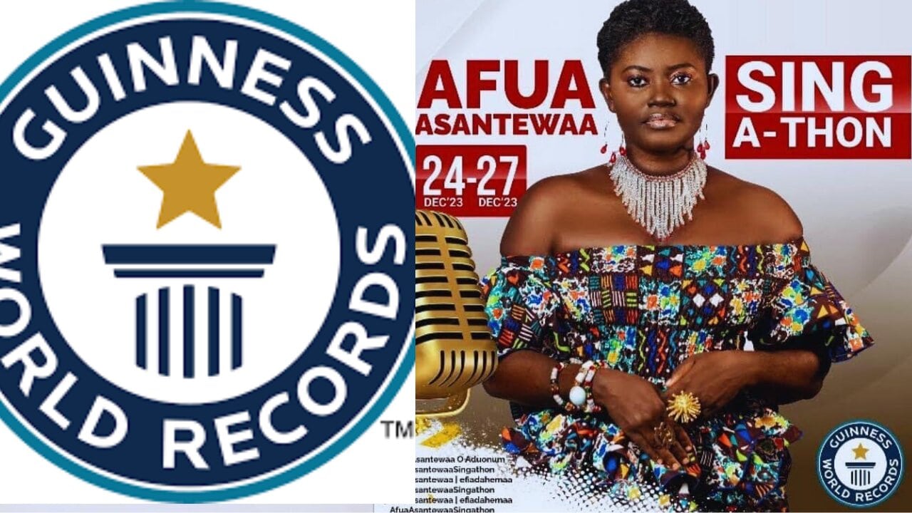 Guinness World Records speaks as Afua Aduonum unofficially breaks Sing-A-Thon record