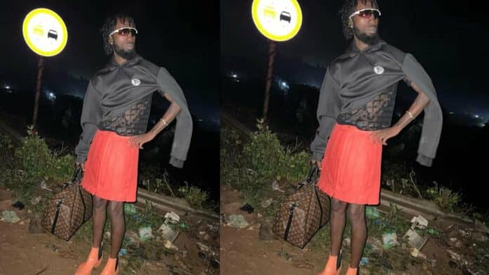 Rapper Oseikrom Sikani sparks gay rumours as he completely dresses like a woman in viral pictures