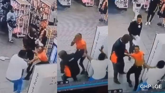 Man trying to escape after he was caught stealing