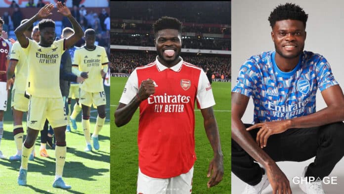 Grid of Thomas-Partey inArsenal jersey
