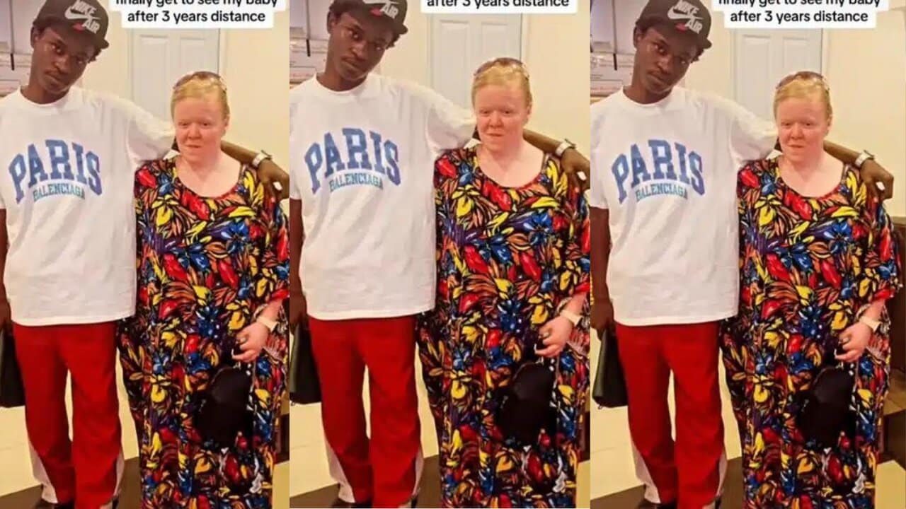 Green Card - 25-year-old African guy happily shows off his 61-year-old white lover