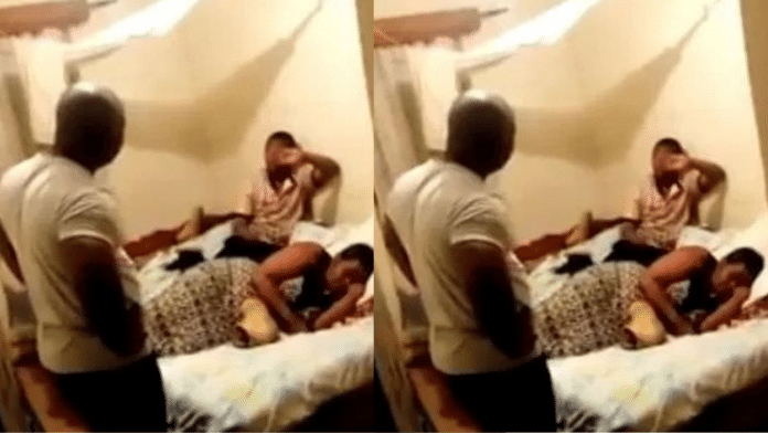 GH man who spent over $10,000 to relocate his wife abroad catches her in bed with their co-tenant (Video)