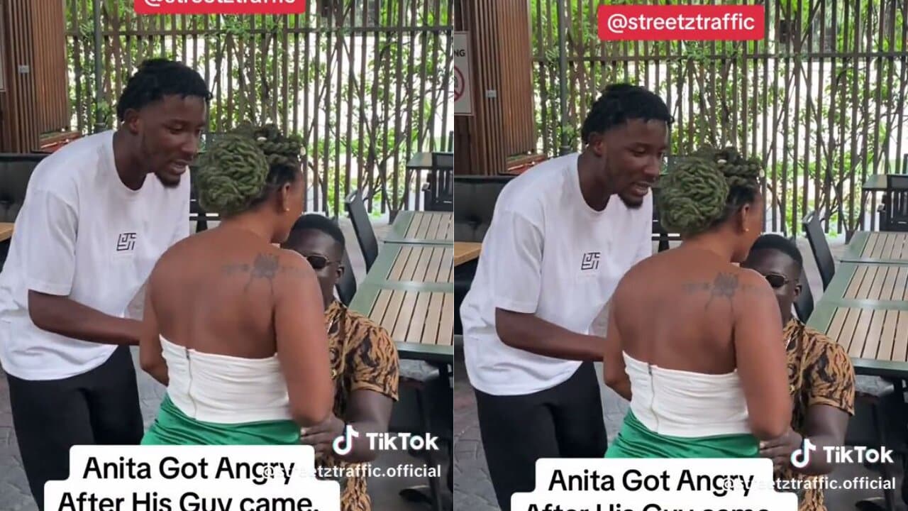 Marriage proposal gone wrong as lady lands brutal slaps on her boyfriend in public (Video)