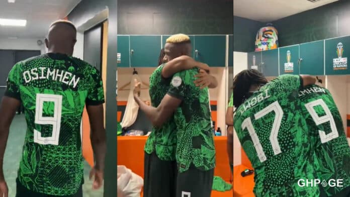 Osimhen crying in the dressing room