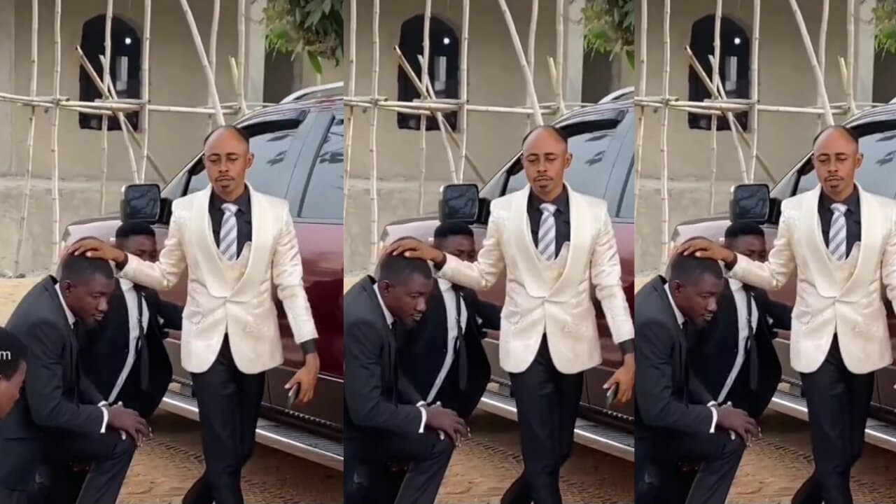 Trending video of church members kneeling to welcome their pastor causes massive stir - GhPage