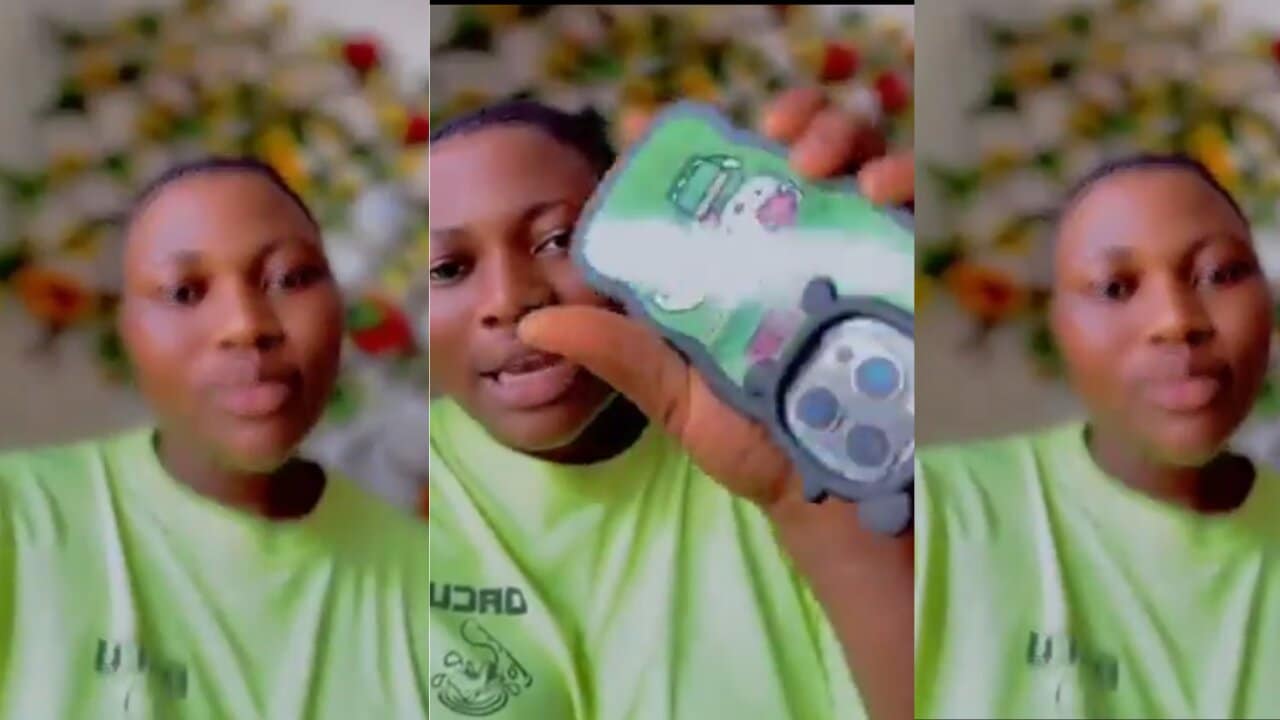 Circle Lady who added Ghc 1500 to her iPhone 7 plus for iPhone 13 pro max duped big time; Cries and curses (Video) - GhPage