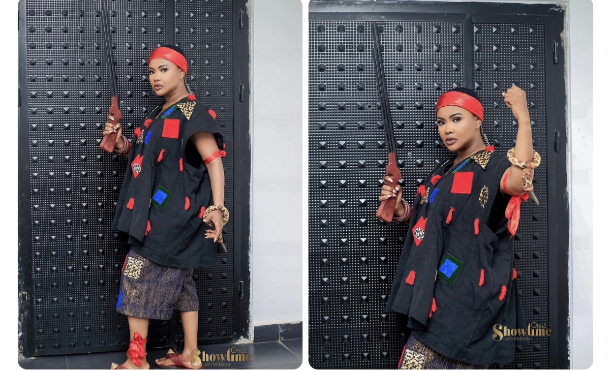 “Ama Asantewaa”; Nana Ama Mcbrown dresses like a warrior to celebrate Ghana Month, photo trends