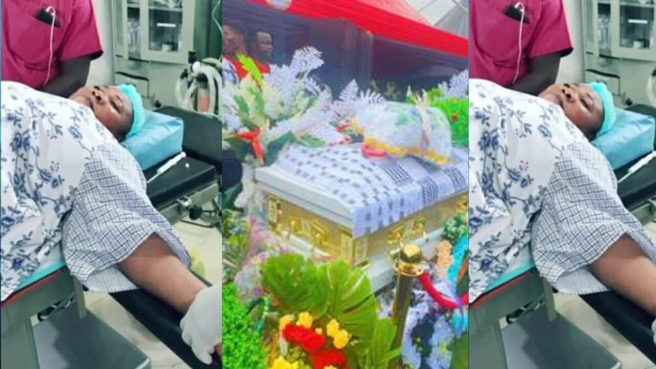 Dr Grace Boadu's family buries her with over Ghc 50k coffin; Sad video trends