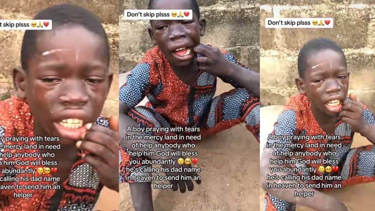 Emotional trending video of a young boy crying to his dead father to send him help (Video)