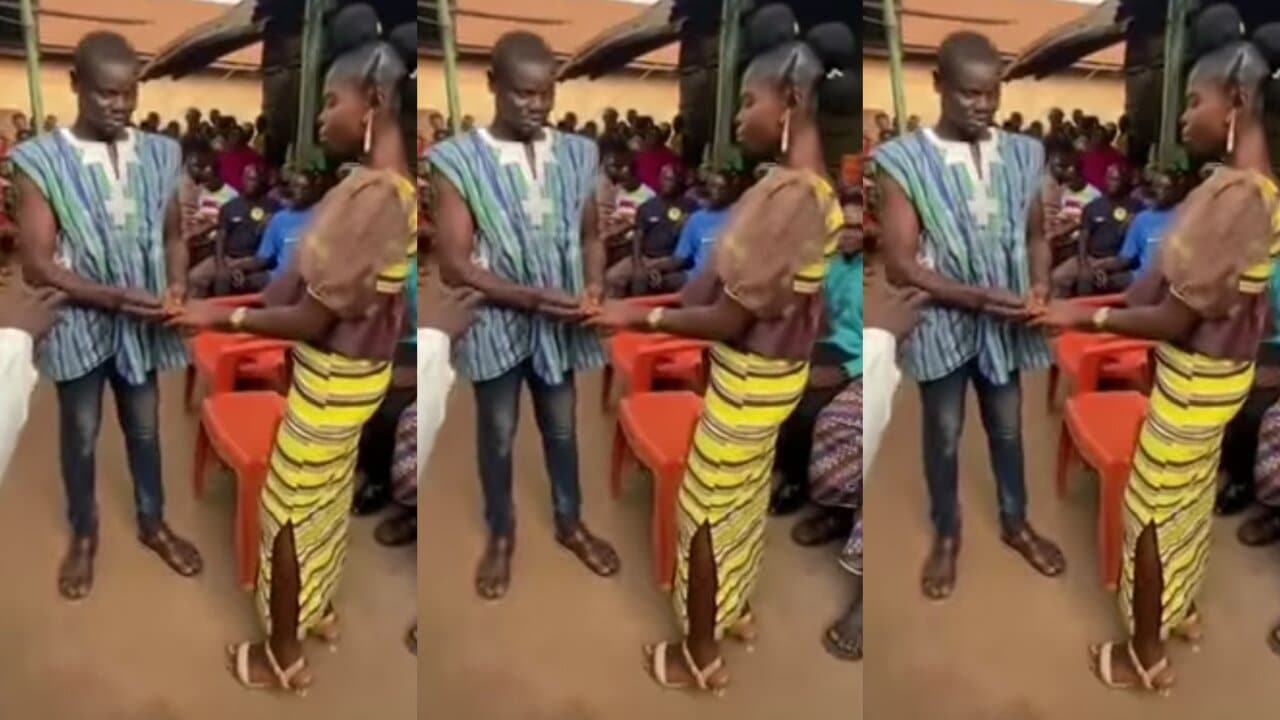 GH couple go viral for spending less than Ghc 500 on their wedding as they wear their old clothes and serve no food