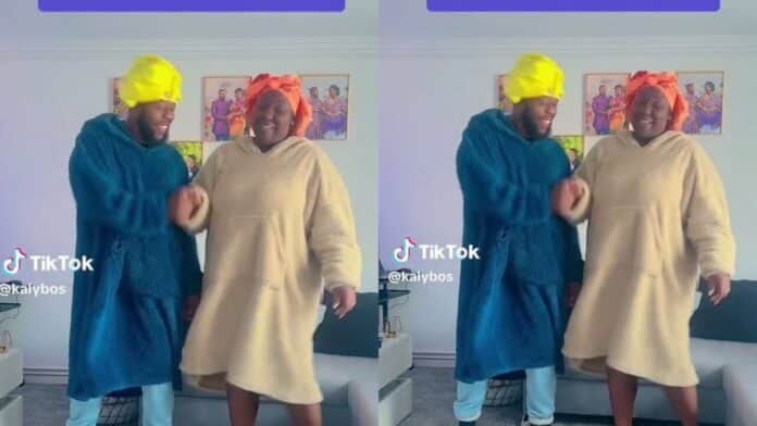 Mother and son - Ghanaians with sharp teeth troll Kalybos and his older wife; Here's why (Video)