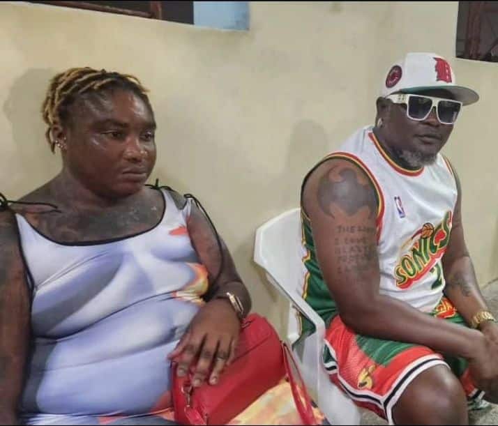A man and another man- Ghanaians react to a picture of Bukom Banku and his wife