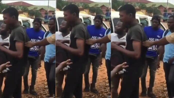 Adenta Guy receives severe beaatings for allegedly stealing the manhood of another man (Video)