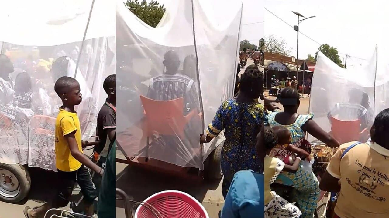 Bicycles with mosquito nets as canopies; Couple who couldn't afford a car on their wedding day go viral