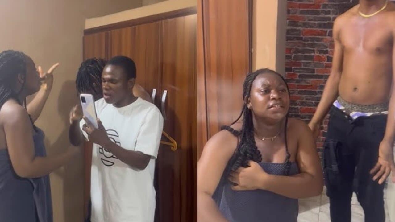 GH man catches wife in bed with young lover; Uses juju to make the side guy's joystick remain erect forever (Video)