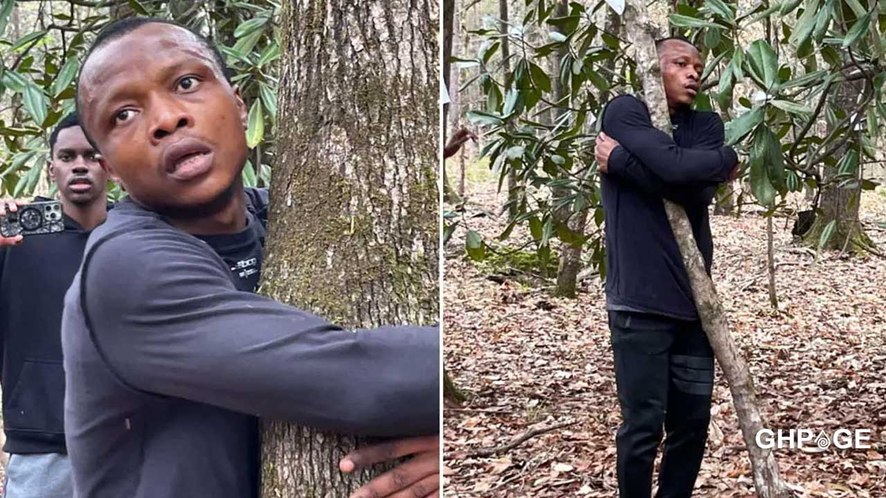 GWR: Ghanaian activist sets new World Record as he hugs over 1,100 trees in an hour