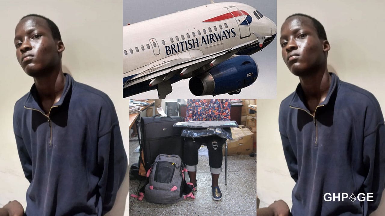 Young man arrested trying to sneak into a plane bound for London from Kotoka