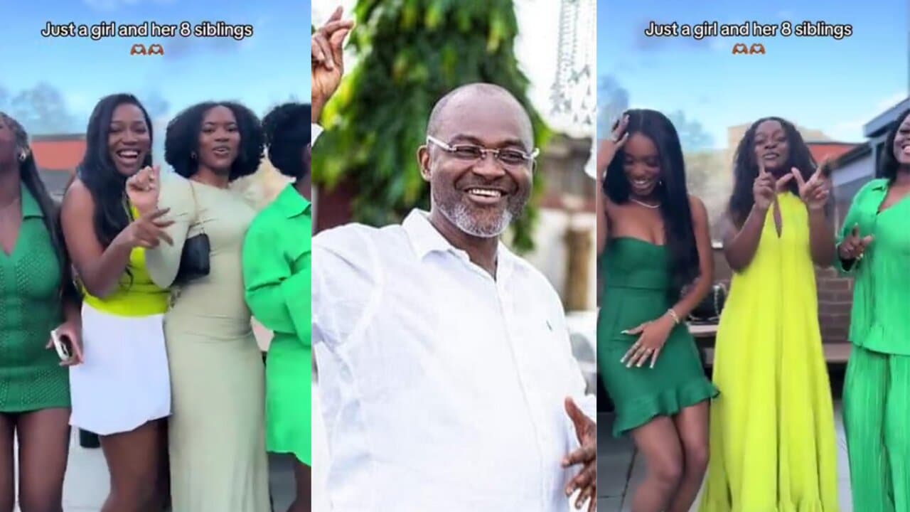 Watch as the 9 all-grown-up daughters of Kennedy Agyapong share a heartwarming video online