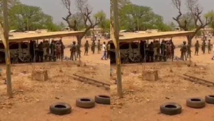 Bawku Prison officers and military personnel fight dirty (Video)