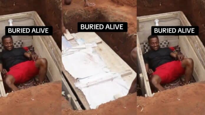 TikToker goes viral for burying himself alive just for likes and views on social media
