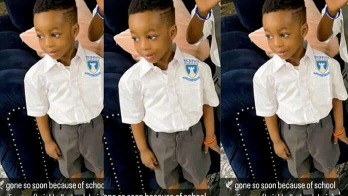 Tragic as 4-year-old boy chokes to deeath while eating meat during lunch break in school