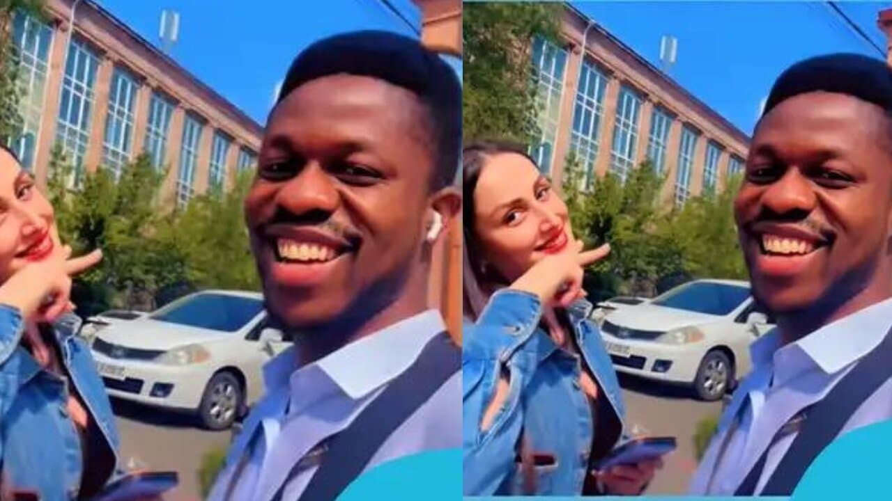 I always dreamt of relocating abroad - GH man who just landed in Armenia brags and chills with obroni lady