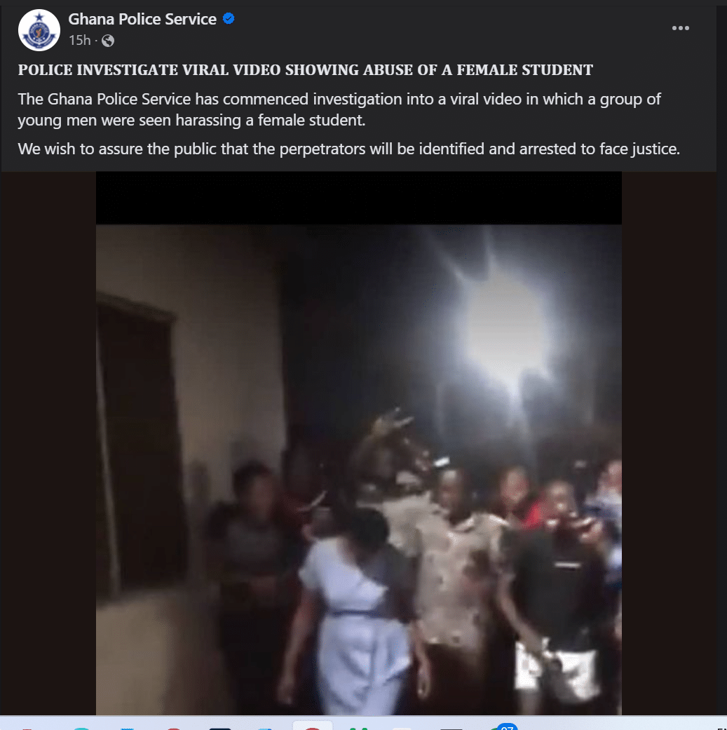 Ghanaian police launches investigation after viral video of male students h@r@ssing a female schoolmate they accused of having s3x