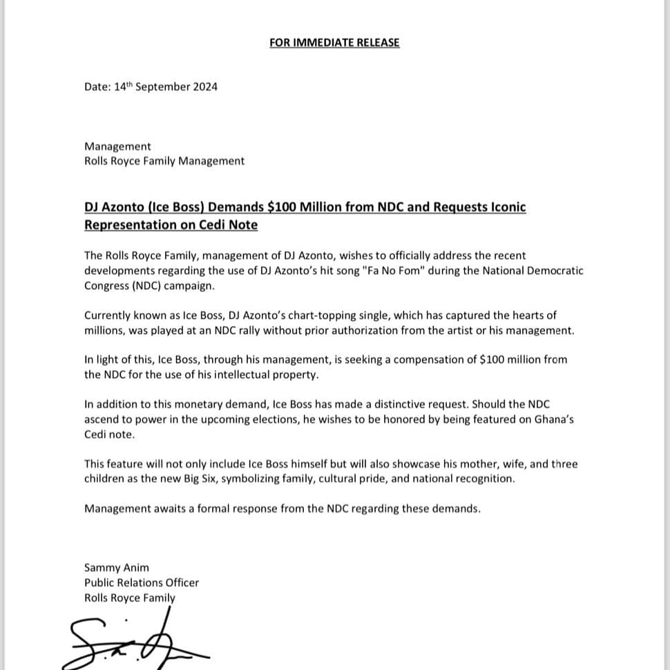 DJ Azonto statement - GhPage