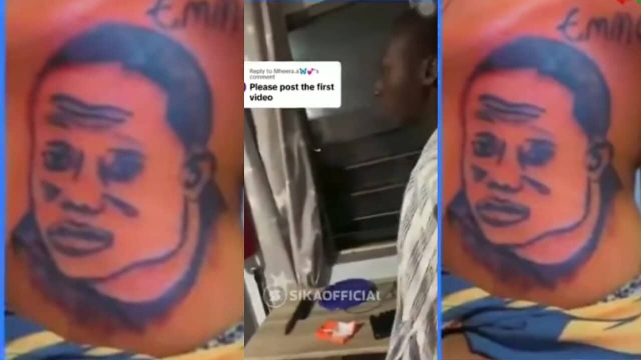 Brother mercilessly lashes his younger sister for tattooing boyfriend’s face on her melons