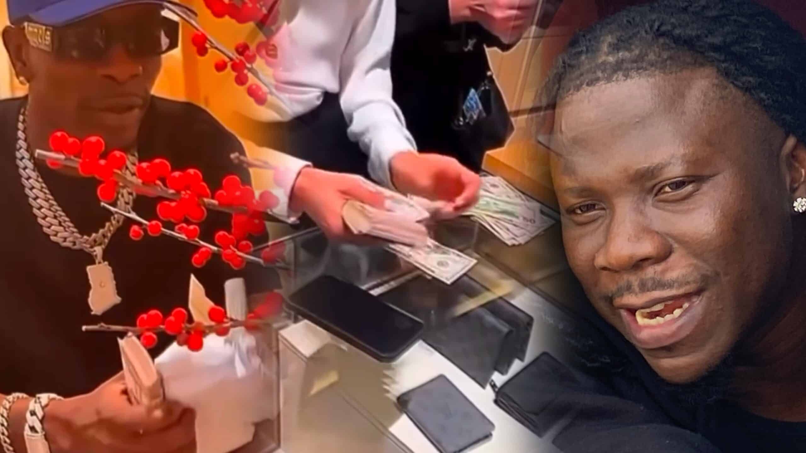 Shatta Wale Mocks Stonebwoy As He Flaunts Plenty Dollars Online