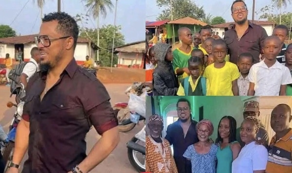 Van Vicker visits his mother’s hometown in Liberia