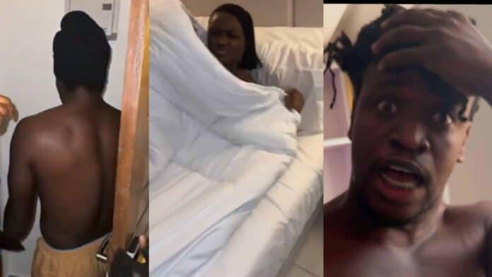 WATCH: Part 2 video of Bottosgod chopping lady wotowoto in the hotel room surfaces
