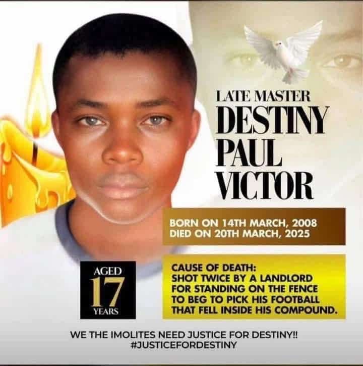 Poster of young guy who was shot dead - GhPage