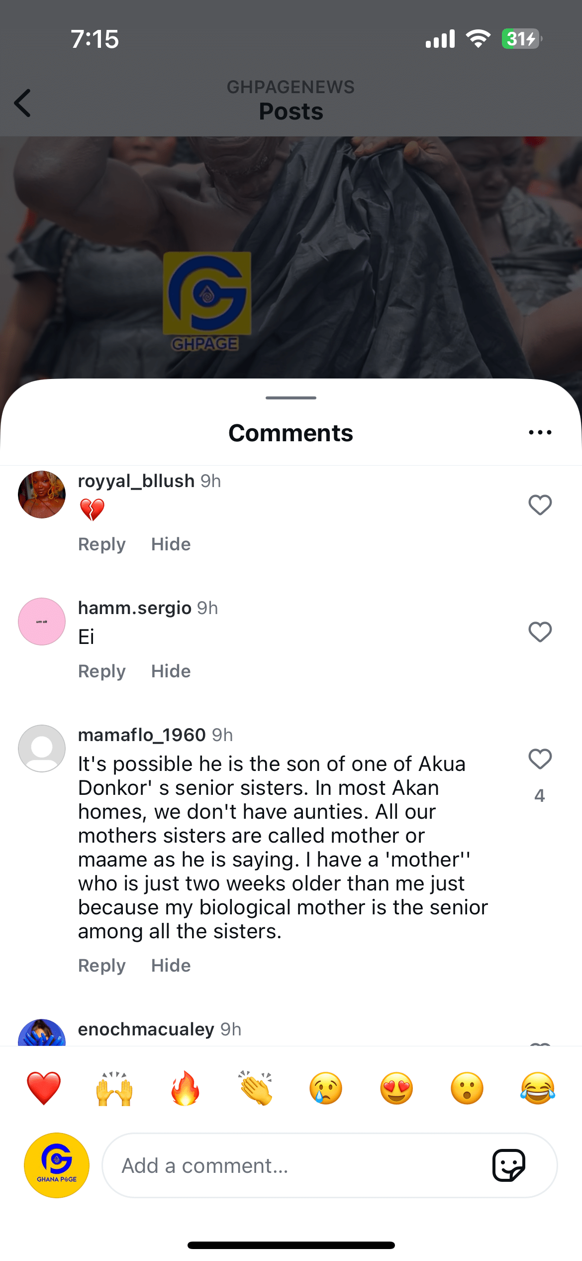 Screenshot of Ghanaians questioning Akua Donkor’s son - GhPage