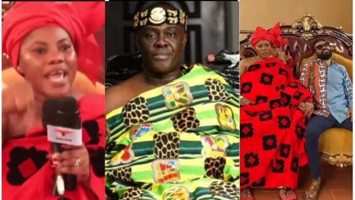 VIDEO Moment angry and emotioanl Kofi Adomah's wife curses Dormaahene