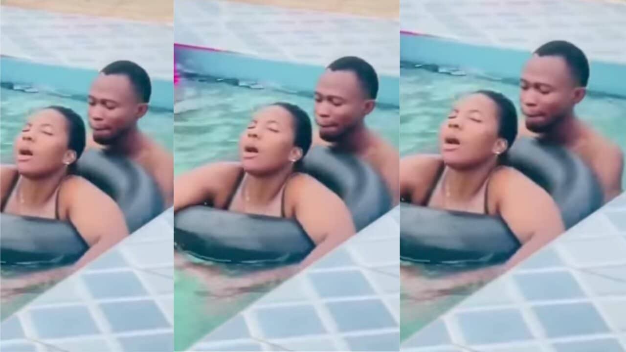 VIDEO Netizens call for the the arrest of couple for 'doing the do' inside a public pool