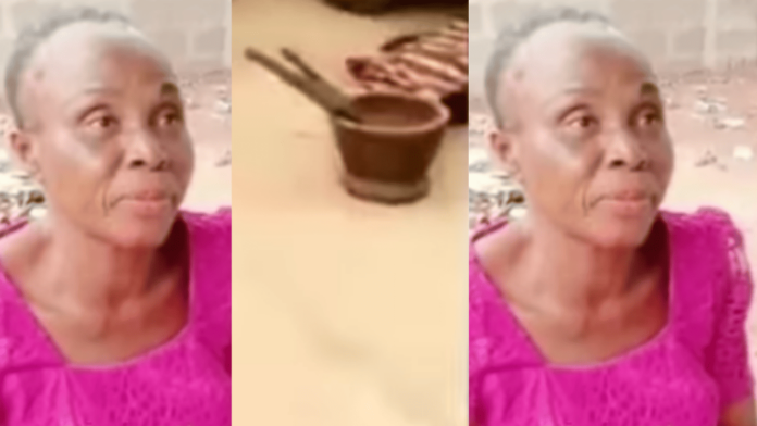 VIDEO Prophetess who unalives babies and pounds them in the mortar for rituals busted
