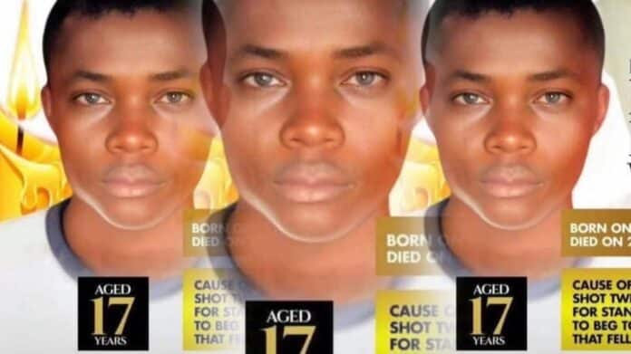 Young guy who was shot dead
