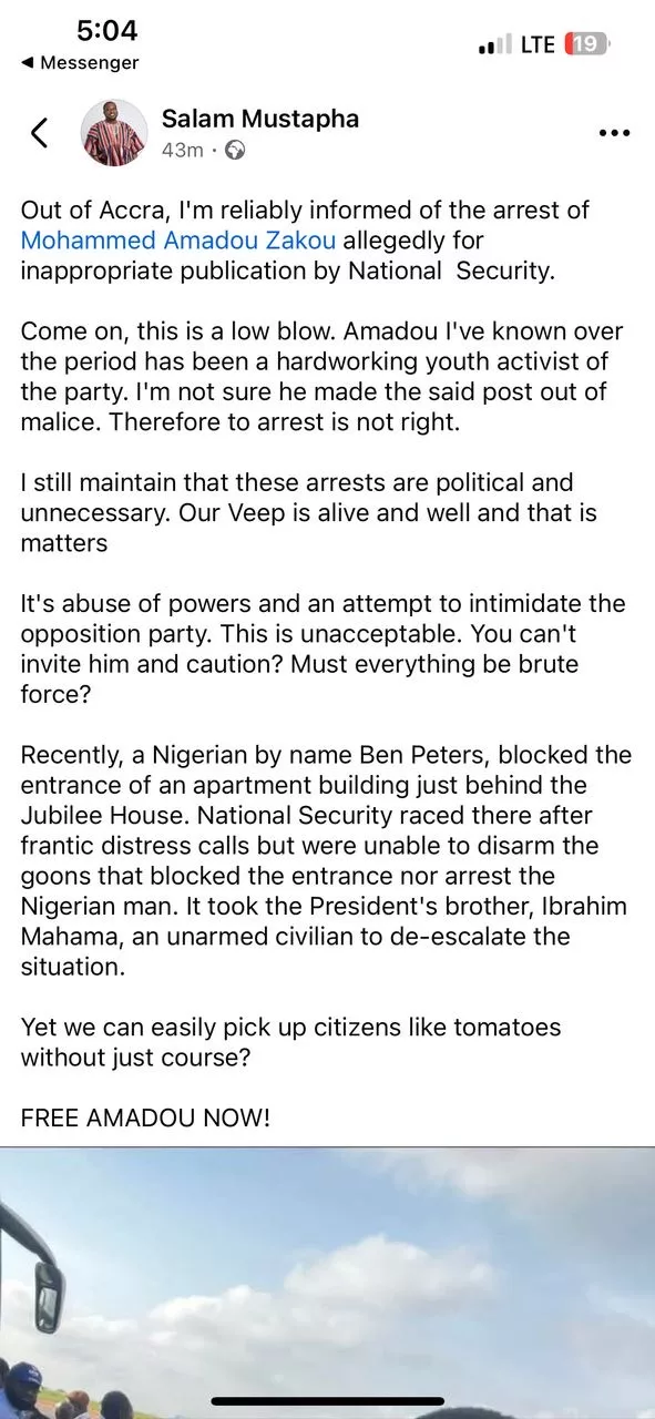 Post suggesting Bawumia’s bodyguard has been arrested - GhPage