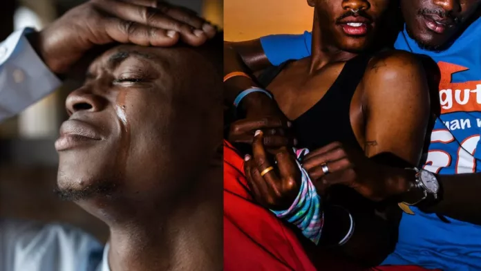 Guy crying and gay guys
