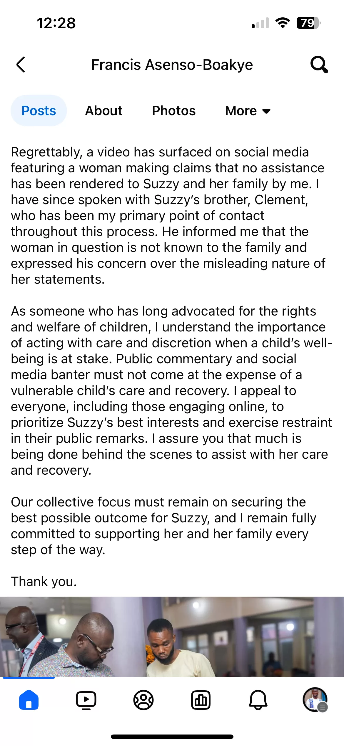 Screenshot of Asenso Boakye’s post - GhPage