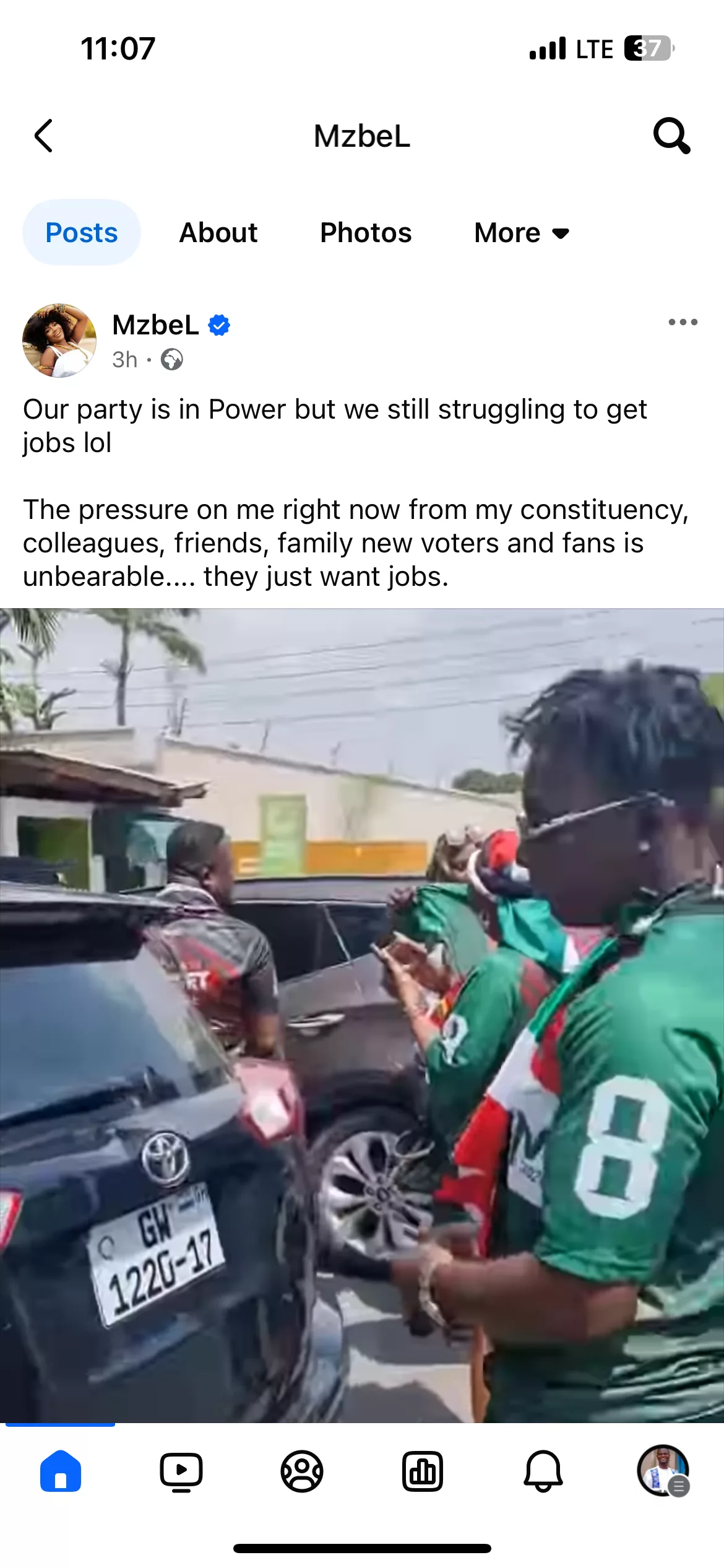 Screenshot of Mzbel’s post - GhPage