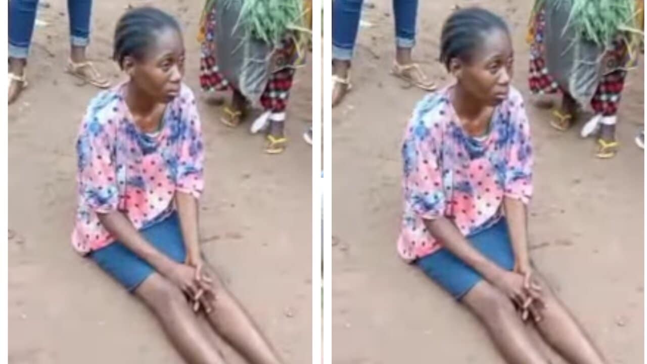 Lady sitting on the floor 