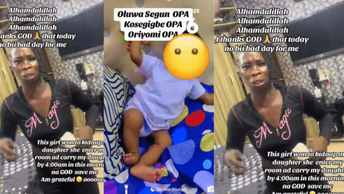 Lady stealing baby