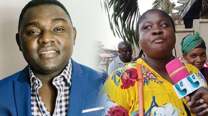 Kevin Taylor and Adum market woman