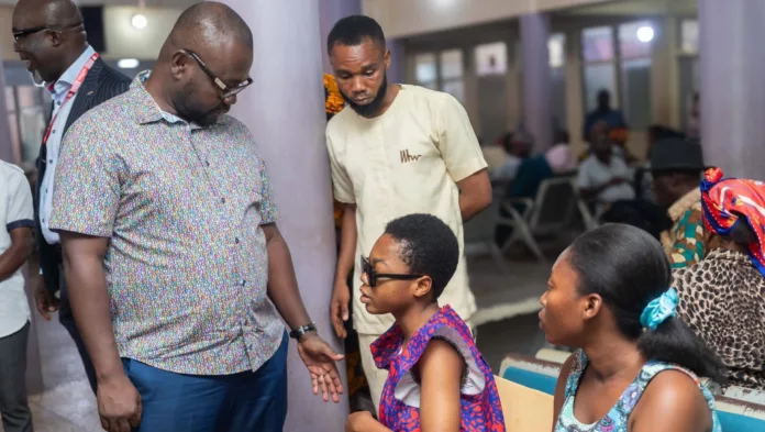 Asenso Boakye and Penamang at the hospital