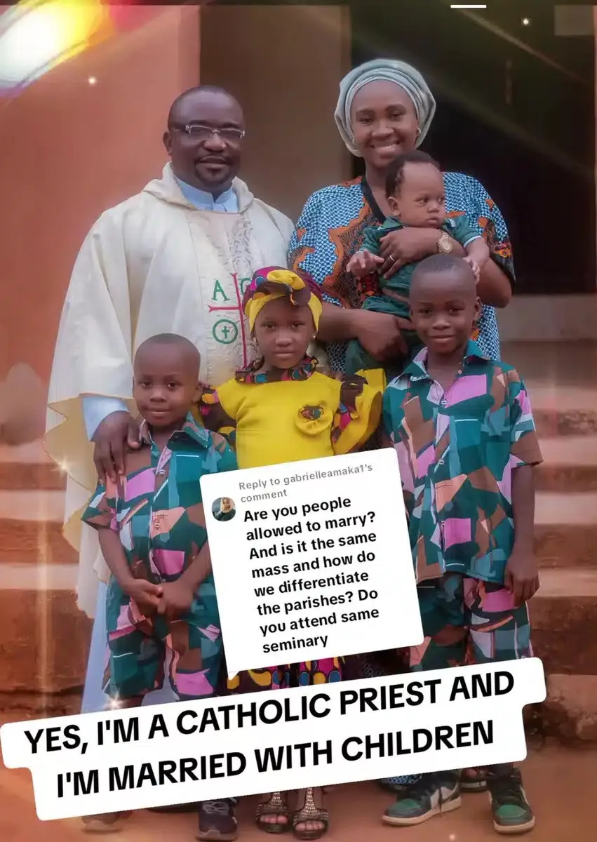 Catholic Priest with his wife and kids 2 - GhPage - GhPage
