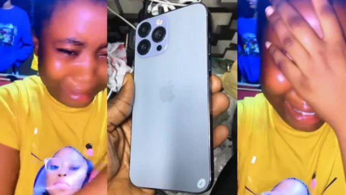 Lady Crying Iphone 13 promax
